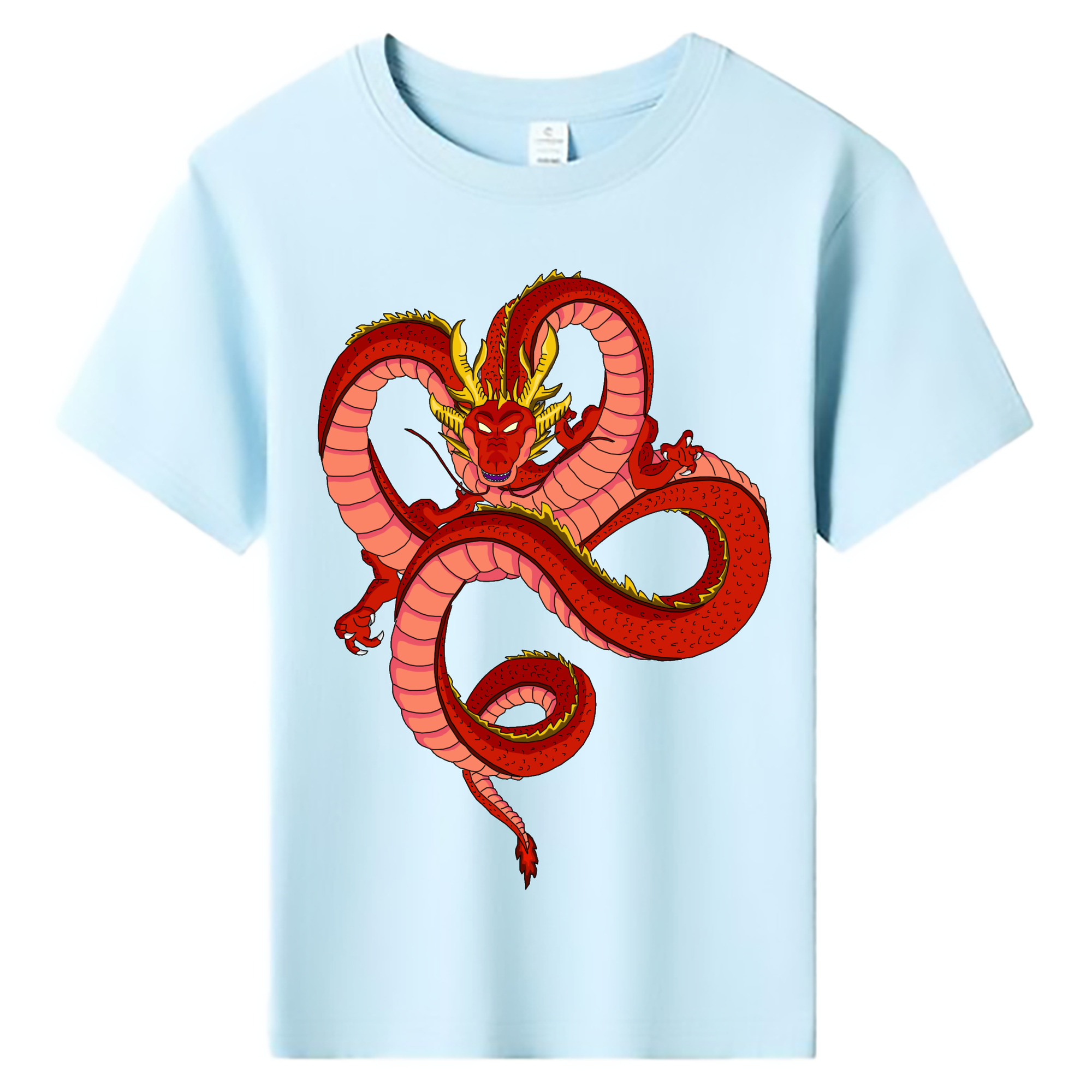 （画像用） ドラゴンボール 神龍 シェンロン DRAGON BALL Shenron 綿100％キッズTシャツ（フロントプリント）